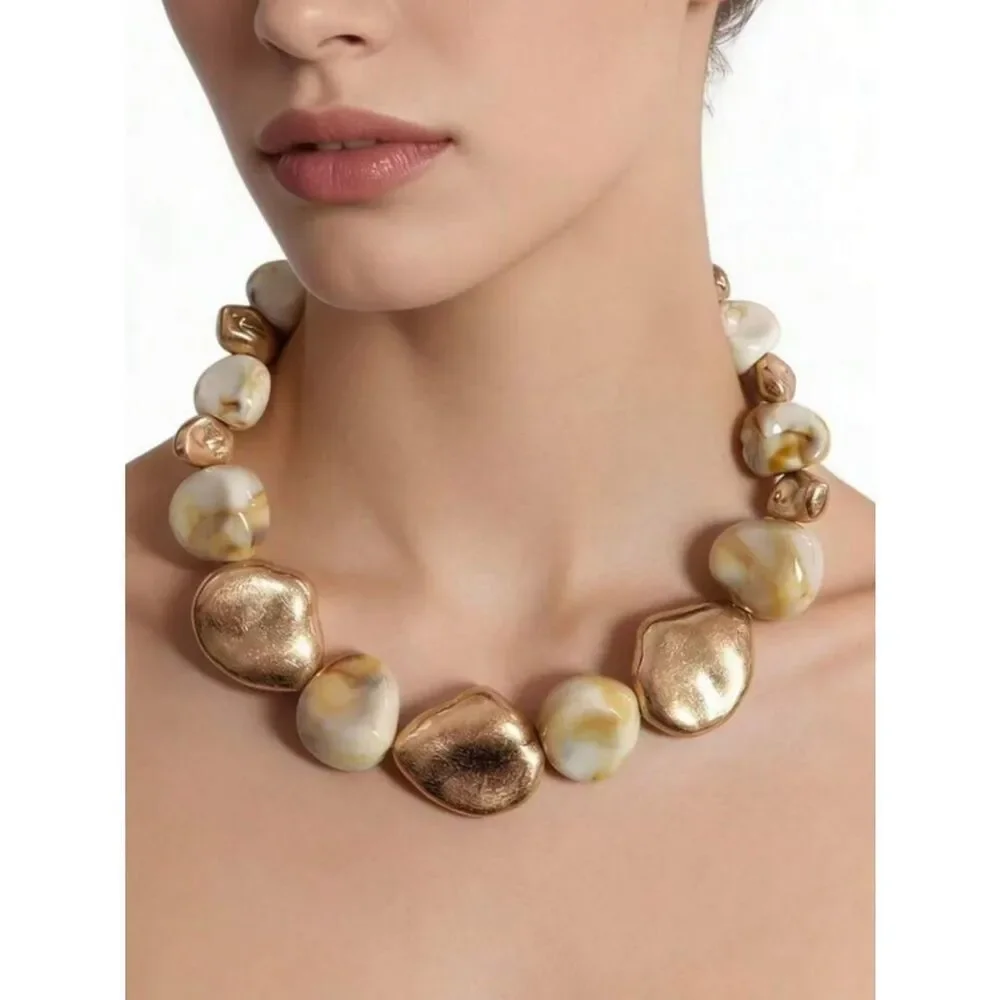 Boho beaded statement necklace N2119